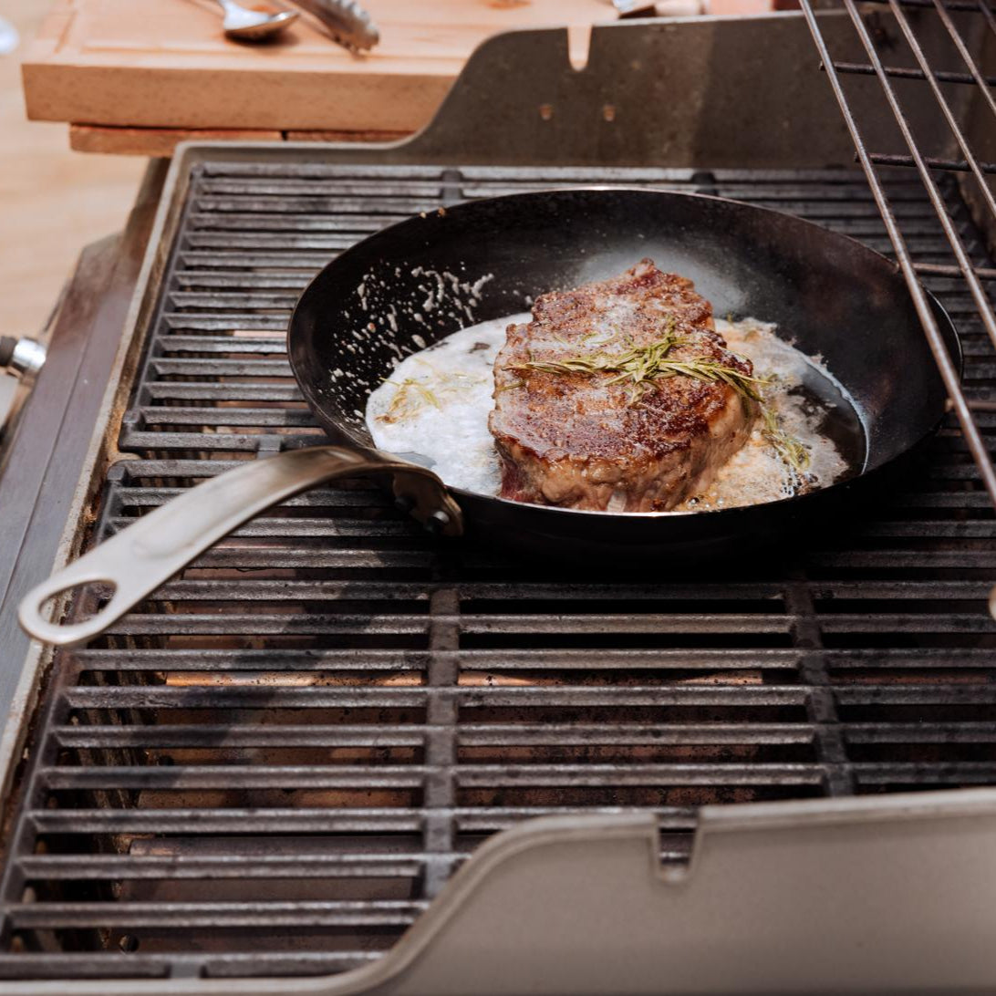 Seasoned Carbon Steel Frying Pan